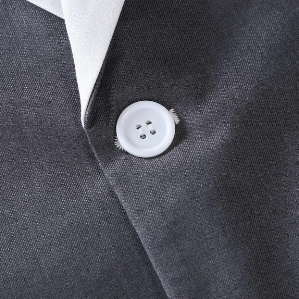 Grey Mens Shawl Collar Blazer & Pants - Picture 4 of 6